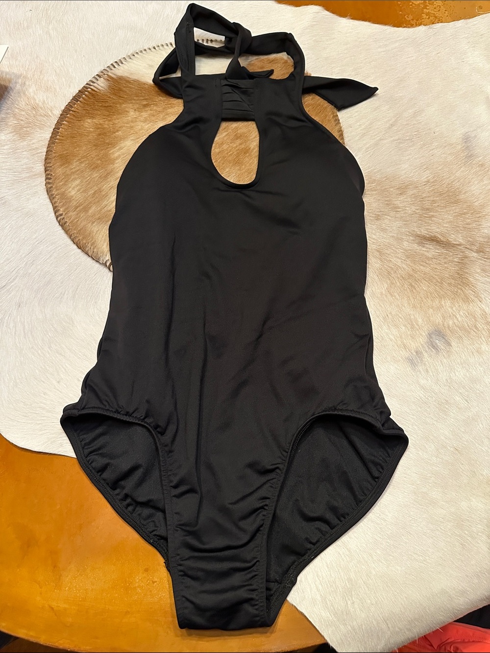 Seafolly black high neck tie one piece